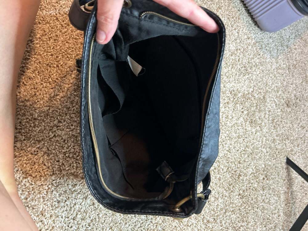 Stone & Co Black Faux Leather Multi-Pocket Crossbody Bag - Picture 8 of 9